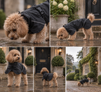 Chubasquero impermeable para perros negro