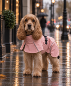 Chubasquero impermeable para perros rosa