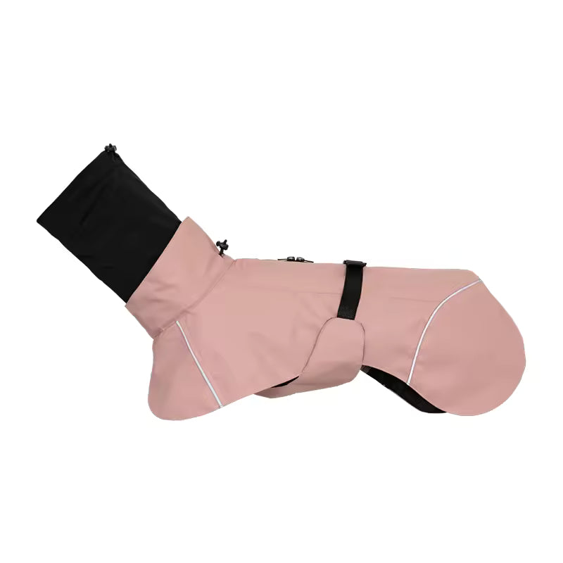 Chubasquero impermeable para perros rosa